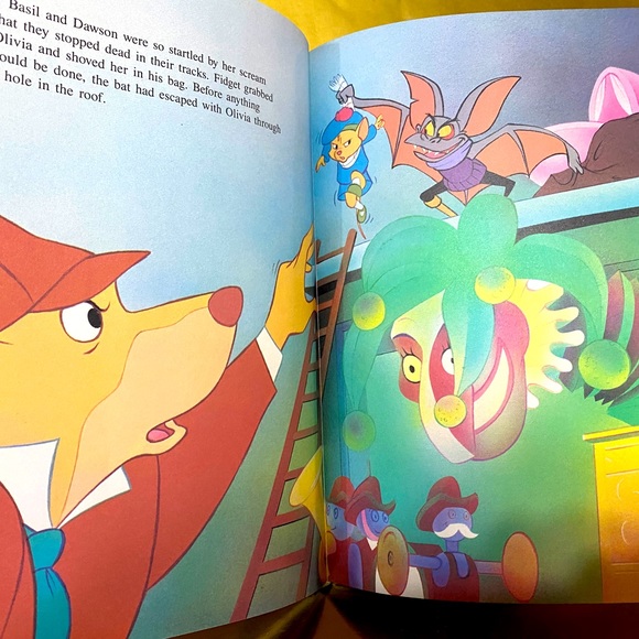 WALT DISNEY THE GREAT MOUSE DETECTIVE VTG 1987 COLLECTIBLE HARDCOVER BOOK 95p. - Picture 9 of 16